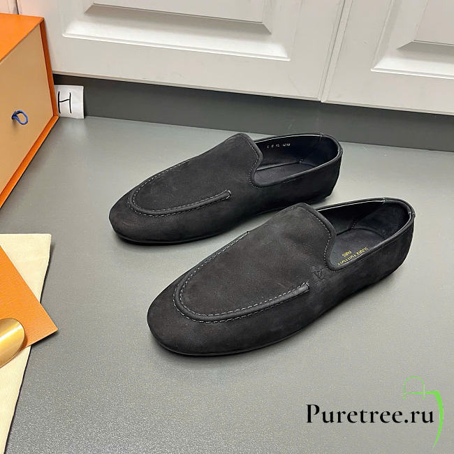 LOUIS VUITTON | Horizon Slipper Nubuck calf leather Black - 1