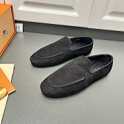 LOUIS VUITTON | Horizon Slipper Nubuck calf leather Black - 1
