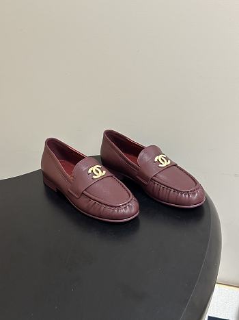 CHANEL | Métiers d’art 2026 Mocassins Crumpled Shiny Lambskin In Burgundy