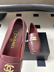 CHANEL | Métiers d’art 2026 Mocassins Crumpled Shiny Lambskin In Burgundy - 4