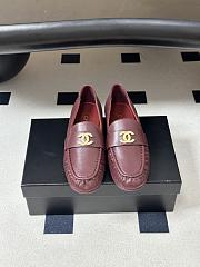 CHANEL | Métiers d’art 2026 Mocassins Crumpled Shiny Lambskin In Burgundy - 5