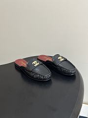 CHANEL | Crumpled Lambskin CC Mules In Black - 1