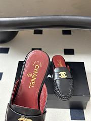 CHANEL | Crumpled Lambskin CC Mules In Black - 3