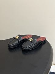 CHANEL | Crumpled Lambskin CC Mules In Black - 6