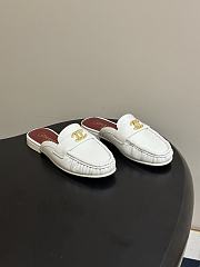 CHANEL | Crumpled Lambskin CC Mules In White - 1