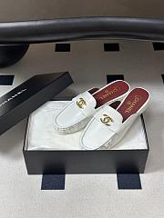 CHANEL | Crumpled Lambskin CC Mules In White - 6
