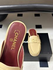 CHANEL | Crumpled Lambskin CC Mules In Beige - 2
