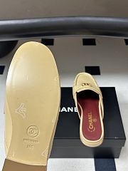 CHANEL | Crumpled Lambskin CC Mules In Beige - 3