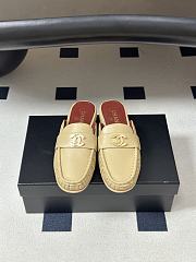 CHANEL | Crumpled Lambskin CC Mules In Beige - 4