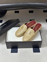 CHANEL | Crumpled Lambskin CC Mules In Beige - 6