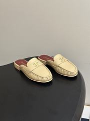CHANEL | Crumpled Lambskin CC Mules In Beige - 1