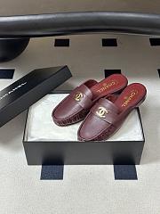 CHANEL | Crumpled Lambskin CC Mules In Burgundy - 2