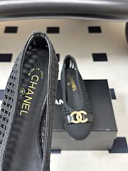 CHANEL | Woven Ballet Flats with Raffia Grass In Black - 6