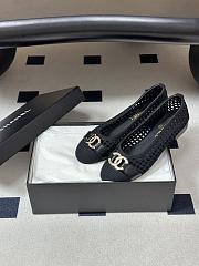 CHANEL | Woven Ballet Flats with Raffia Grass In Black - 5