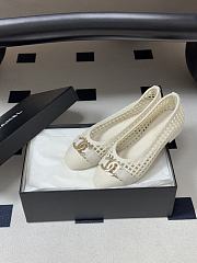 CHANEL | Woven Ballet Flats with Raffia Grass Off-White - 5