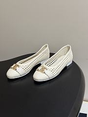 CHANEL | Woven Ballet Flats with Raffia Grass Off-White - 3