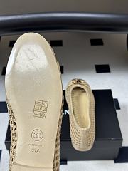 CHANEL | Woven Ballet Flats with Raffia Grass In Beige - 6