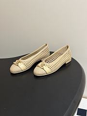 CHANEL | Woven Ballet Flats with Raffia Grass In Beige - 3