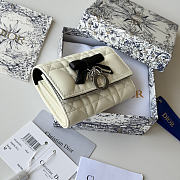 DIOR | Lady Dior Glycine Wallet Latte and Black Cannage Lambskin - 3
