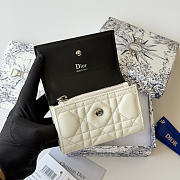 DIOR | Lady Dior Glycine Wallet Latte and Black Cannage Lambskin - 2