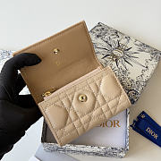 DIOR | Lady Dior Glycine Wallet Beige Lambskin - 4