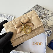 DIOR | Lady Dior Glycine Wallet Beige Lambskin - 3