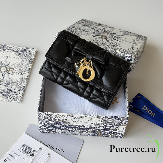 DIOR | Lady Dior Glycine Wallet Black Lambskin - 1