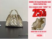 CHANEL |25 Small Metallic Gold Caviar Quilted Bag - 1
