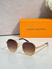 LOUIS VUITTON | Monogram Round Sunglasses  - 5