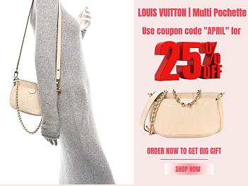 Multi Pochette Accessoires Giant Monogram Creme Leather | M80447