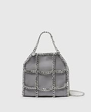 Stella McCartney Falabella chain cage mini tote in gray - 4