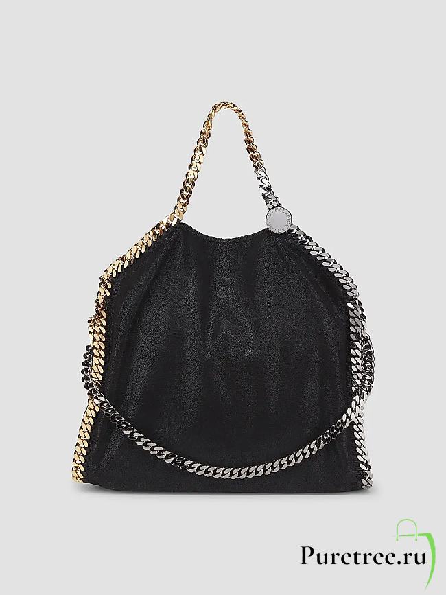 Stella McCartney 3-Chain Falabella Tote In Black - 1