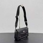 BALENCIAGA | Le 7 Cube Messenger Bag Small in black grained calfskin - 4