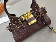 CHLOE | Small Paddington Shoulder Bag In Burgundy - 5