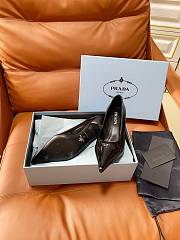 PRADA | Retro Triangle Logo Pointed-Toe Heels Black - 4