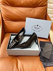 PRADA | Retro Triangle Logo Pointed-Toe Heels Black - 3