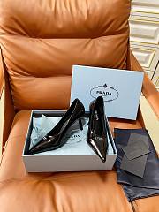 PRADA | Retro Triangle Logo Pointed-Toe Heels Black - 2