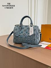 LOUIS VUITTON | Speedy 25 monogram washed denim bag - 4