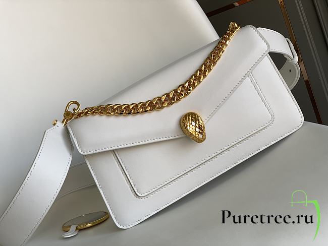 BVLGARI | Serpenti East-West Maxi Chain In White - 1