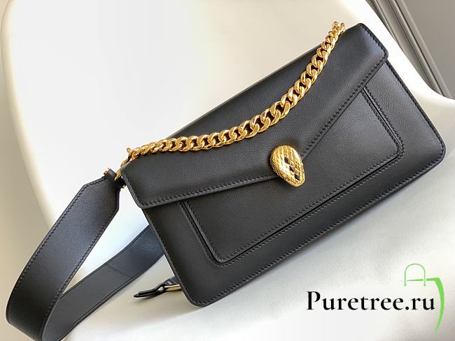 BVLGARI | Serpenti East-West Maxi Chain In Black - 1