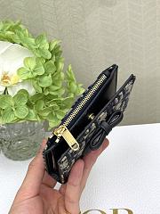 DIOR | Promenade Dahlia Wallet Blue Oblique Jacquard - 4