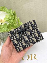DIOR | Promenade Dahlia Wallet Blue Oblique Jacquard - 2