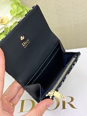 DIOR | Promenade Glycine Wallet Blue Oblique Jacquard - 6