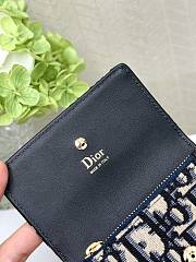 DIOR | Promenade Glycine Wallet Blue Oblique Jacquard - 2