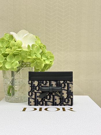 DIOR | Promenade Freesia Card Holder Blue Oblique Jacquard