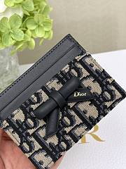 DIOR | Promenade Freesia Card Holder Blue Oblique Jacquard - 6