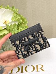 DIOR | Promenade Freesia Card Holder Blue Oblique Jacquard - 5