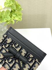 DIOR | Promenade Freesia Card Holder Blue Oblique Jacquard - 4