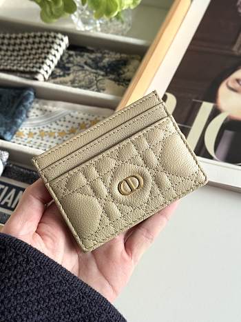 DIOR | Freesia Caro Card Holder In Light Taupe