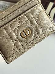 DIOR | Freesia Caro Card Holder In Light Taupe - 4